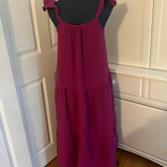 Banana Republic magenta purple boho maxi dress small - Picture 3 of 5